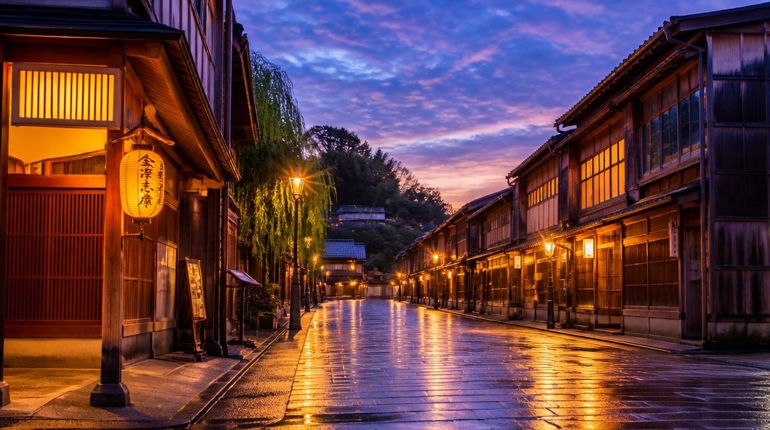 Kanazawa at dusk